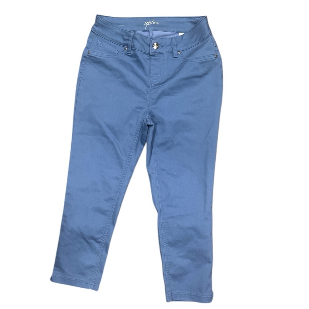 Up! SZ4 periwinkle blue stretch pull on ankle crop pants/jeggings